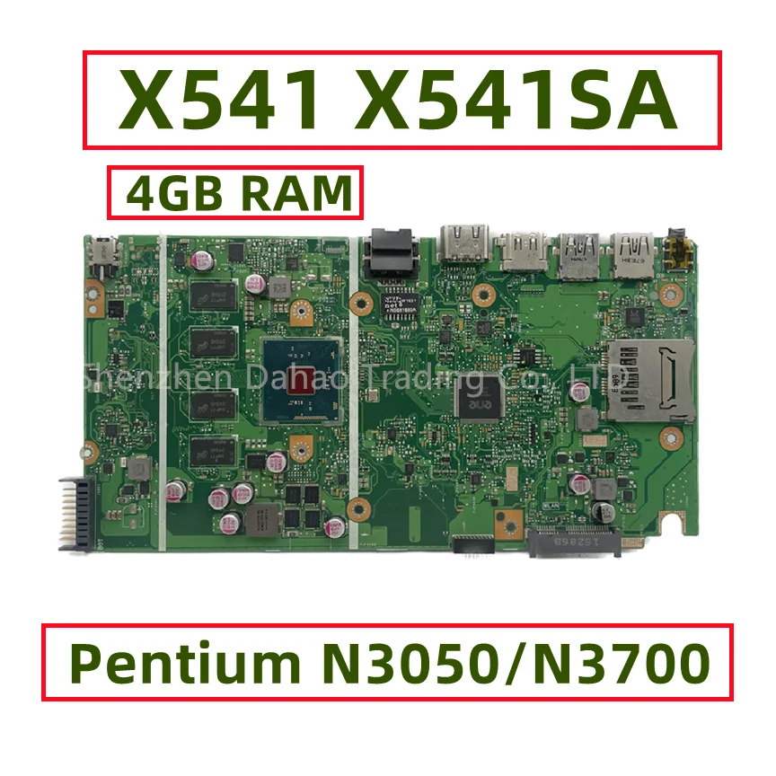 Материнская плата для ноутбука ASUS X541 X541SA с Pentium N3050 N3700 CPU 4 Гб RAM полностью протестирована