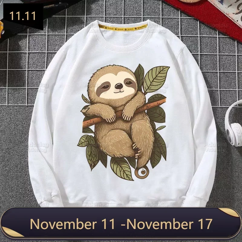 

Кавайная Ленивец, извините, я не могу не быть очень занят, толстовки с капюшоном, мужские и женские пуловеры, Мужская Уличная одежда в стиле Харадзюку, Повседневная модная одежда