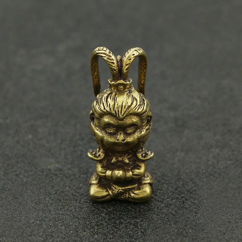 Винтажные медные искусственные китайские фигурки супергероев обезьяны короля