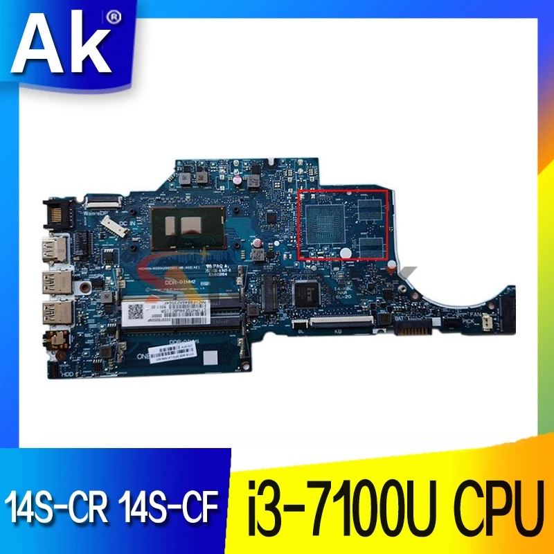 

For HP 14S-CR 14S-CF 14-CF Laptop Motherboard L41568-601 L41568-001 With Core i3-7100U Processor DDR4 MB 100% Tested Fast ship