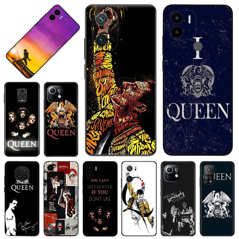 

Чехол для телефона Queen band Freddie Mercury Black с защитой от падения для Xiaomi Mi 11 10 Note10 A2 10T 8 Lite 5G 11T 11i 9T CC9 Pro 9 9se, чехол