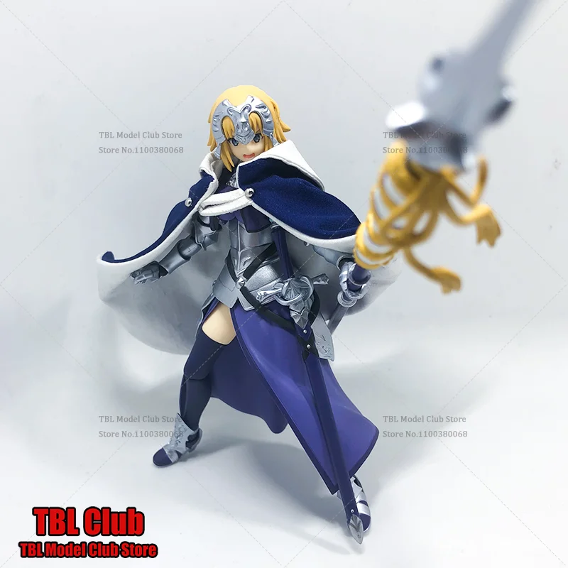 Фото Масштаб 1/12, женская одежда, плащ Fate/Zero, Жанна д'Арк, линейка, сабля, японское аниме для figma, 6-дюймовая экшн-фигурка, сцена солдата №1