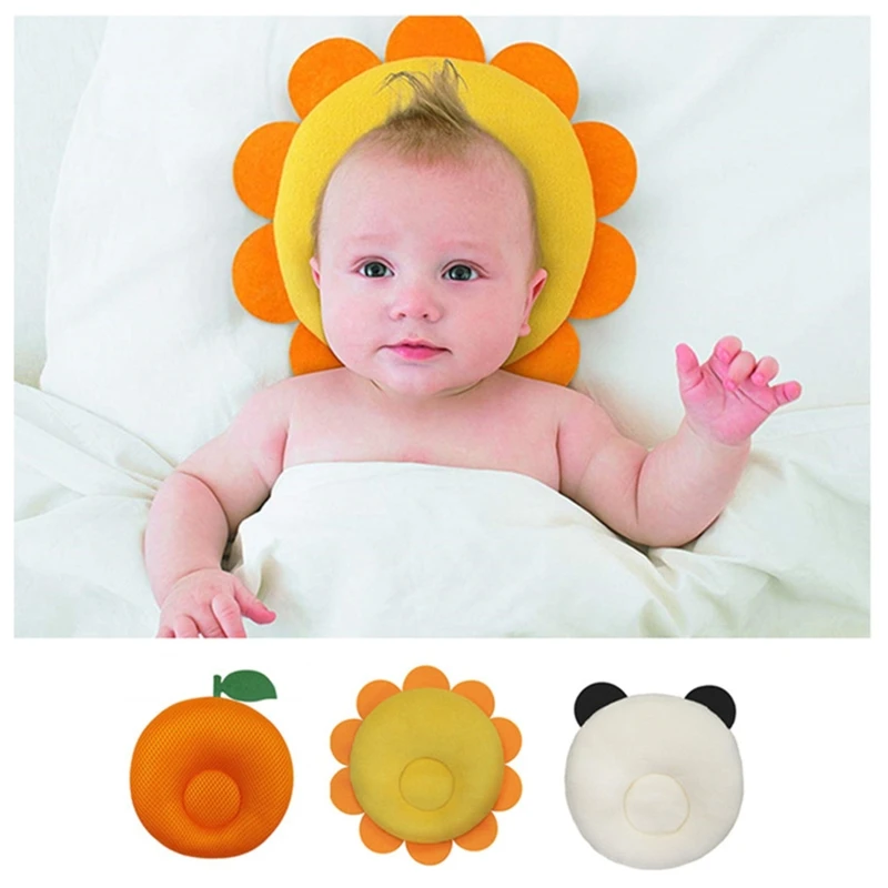 

Cartoon Baby Head Shaping Pillow Prevent Flat Head Protection Nursing Pillow Sleeping Head Support Sleeping Concave Head Pad