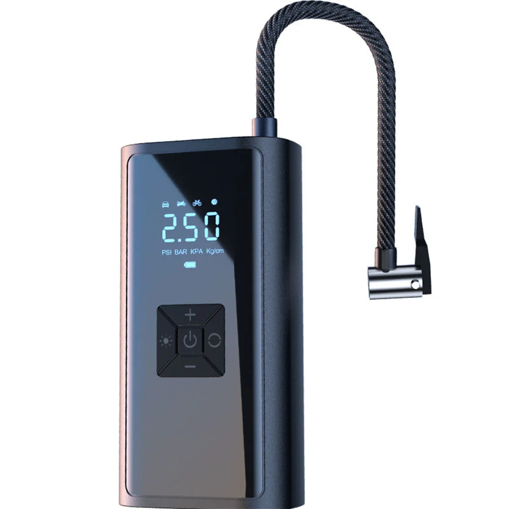 

Портативный Беспроводной Электрический Воздушный Насос 150PSI С LED-подсветкой Для Накачивания Автомобильных Шин И Велосипедов