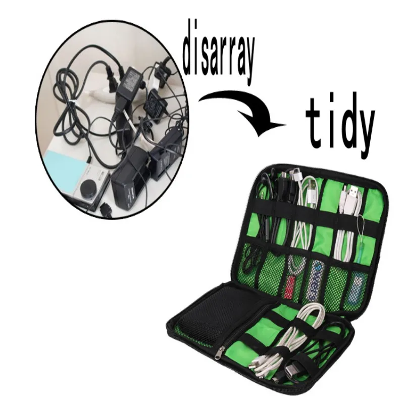 Дорожная сумка JXSLTC Мужская для электронных аксессуаров нейлоновый дорожный