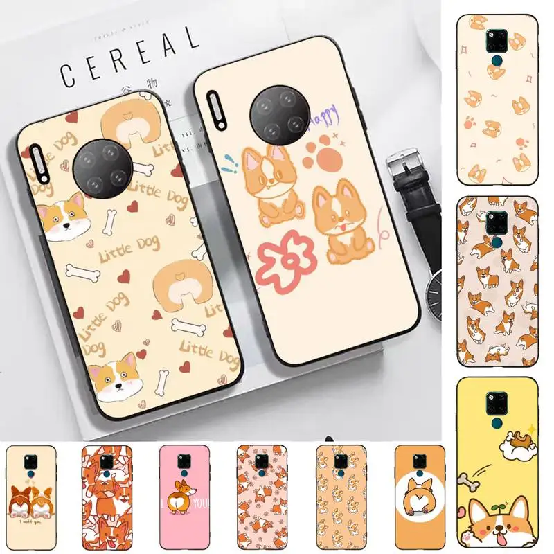 

Cute Corgi Phone Case for Huawei Mate 20 10 9 40 30 lite pro X Nova 2 3i 7se