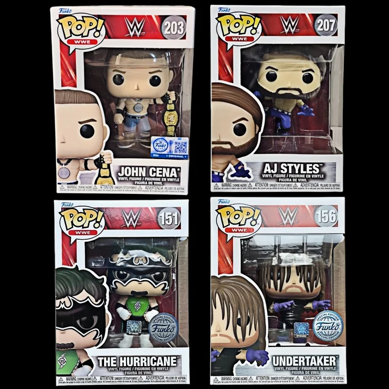 Фото Фанко Поп! Виниловая фигурка WWE: Джон Сина, Эй Джей Стайлз, Андертекер, Хёррикан. Коллекционная модель для рабочего стола, игрушка, подарок. №1