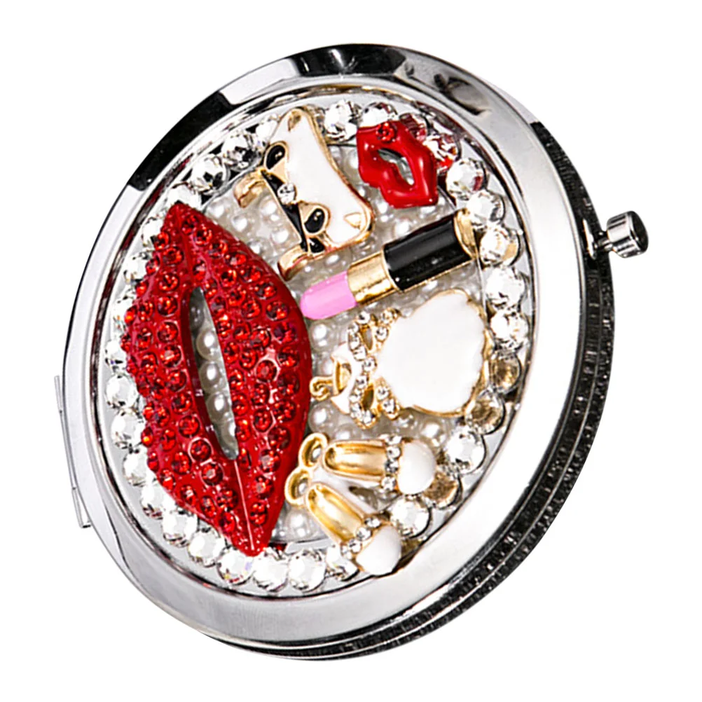 Косметическое зеркало карманное косметическое женское складное для макияжа