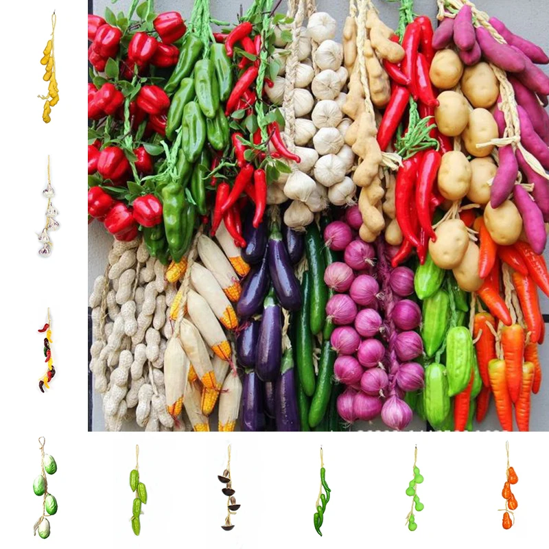 

Artificial Simulation Vegetables Food Fake Chili Pepper Fruit Photography Props For Decoration Room Home Christmas Wall Decor