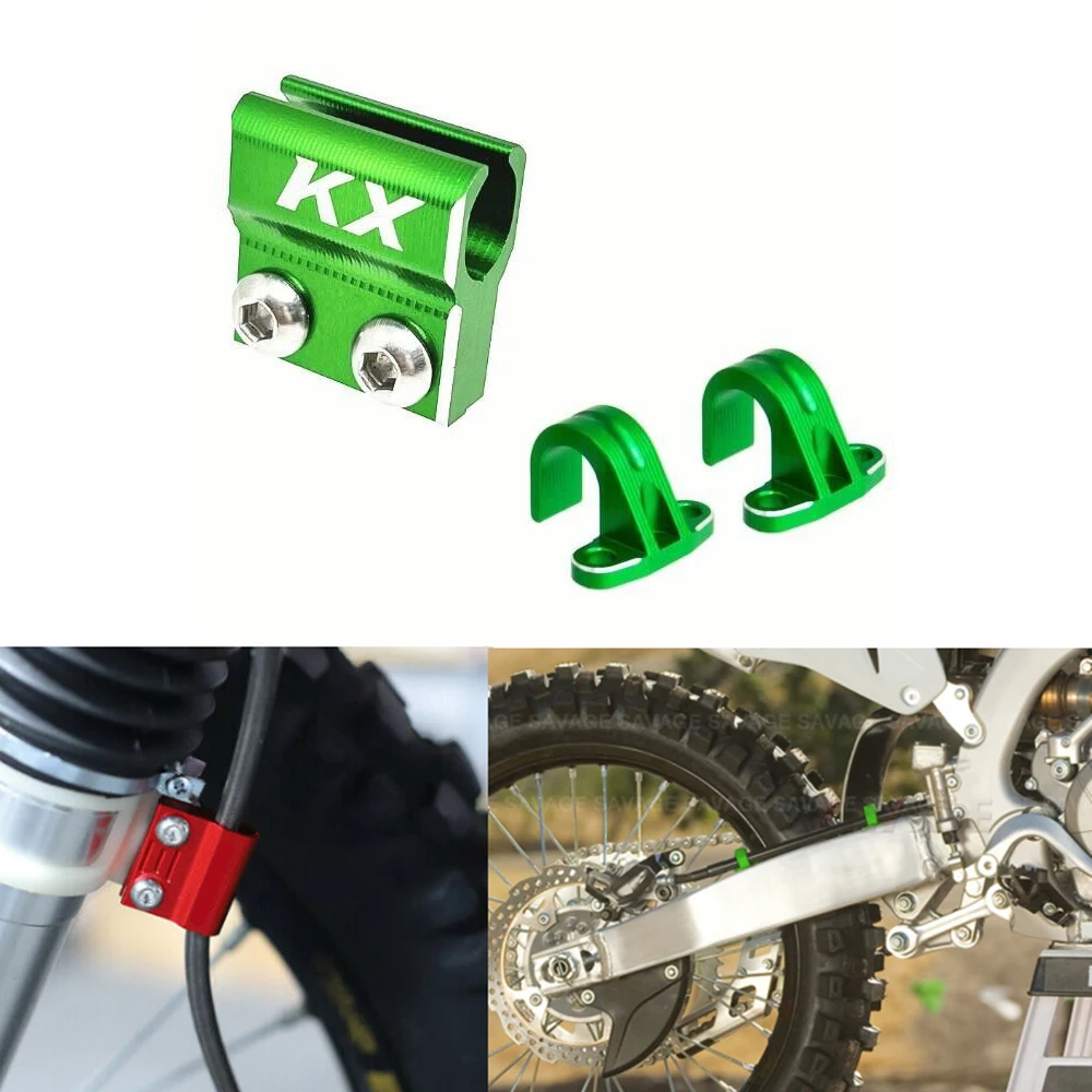 

Front Rear Brake Lines Hose Cable Guide Clamp For KAWASAKI KX65 KX80 KX85 KX100 KX125 KX250 KX250F KX250X KX450 KX450F KX450X