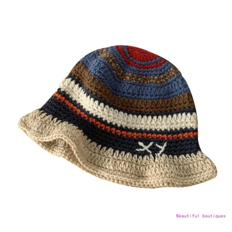 

Lady Summer BeachHat Selfie Beanie Sweet Girl Handcrochet Bucket Hat Headpieces DropShip