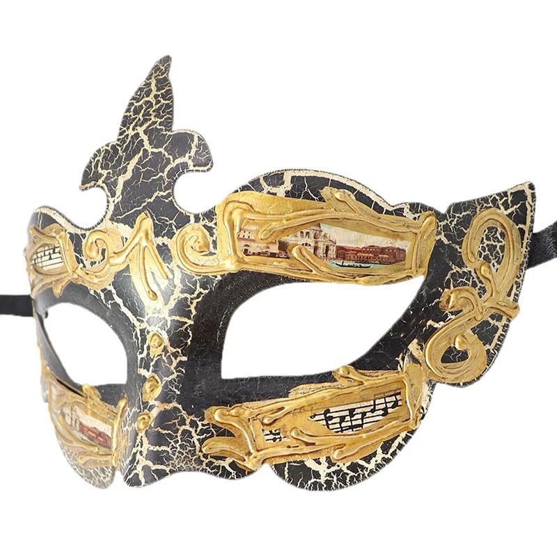 Мужские маскарадные маски красивые мальчики венецианская Мода винтажная музыка