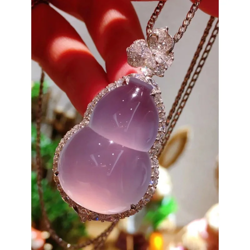 Подвеска в виде ледяной тыквы с изумрудом розовая фиолетовая мирная пряжка