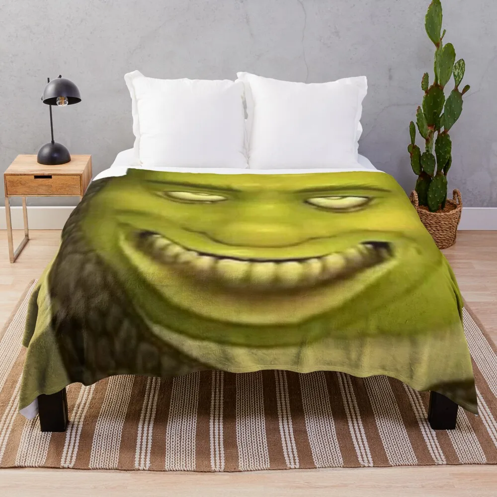 

shrek meme Throw Blanket Plush fabric hairy blanket Blanket fleece