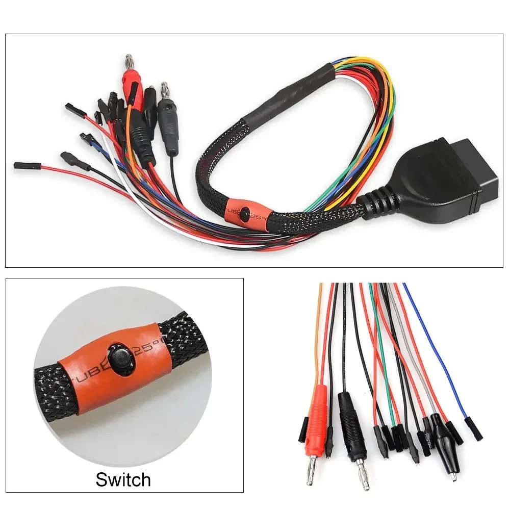 MPPS V18 V21 Breakout Tricore Cable OBD2 Диагностический адаптер ECU Bench Pinout OBD 12 В 24 Универсальный