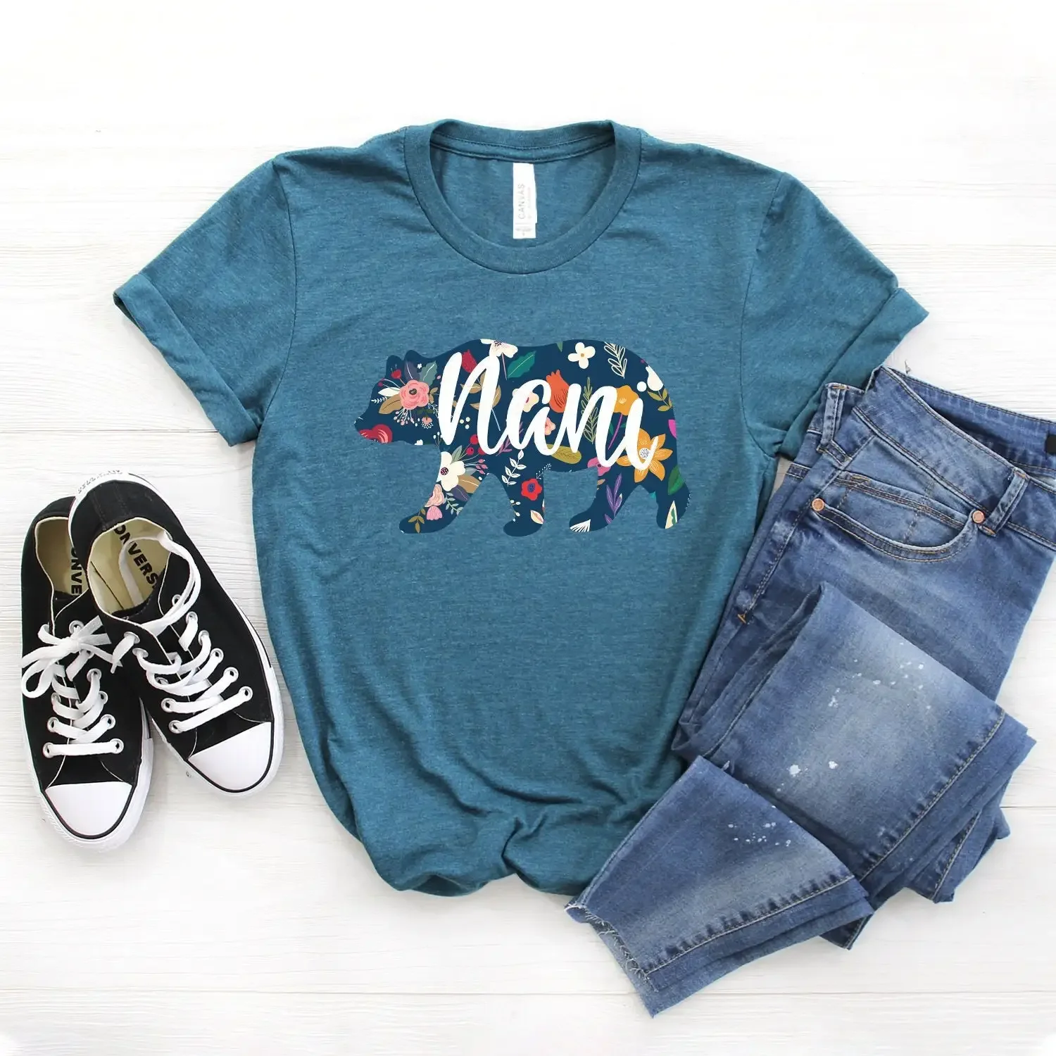 Фото Футболка Nani Grandma T Shirt Best Cute Grandmother Softstyle №1