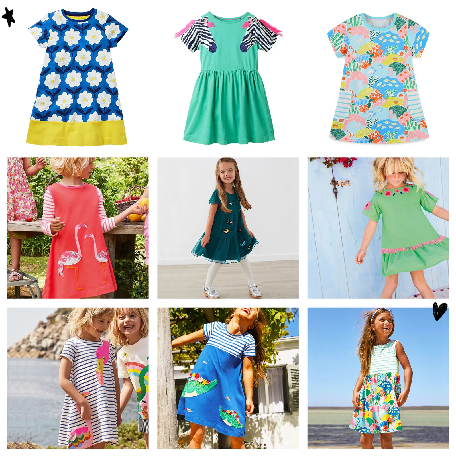 

Dresses, For Girls, Short Sleeve Skirts, Knitted, Cotton Skirts Girls Clothing Kids Clothing Summer Teen Fashion Dresses 2-7T