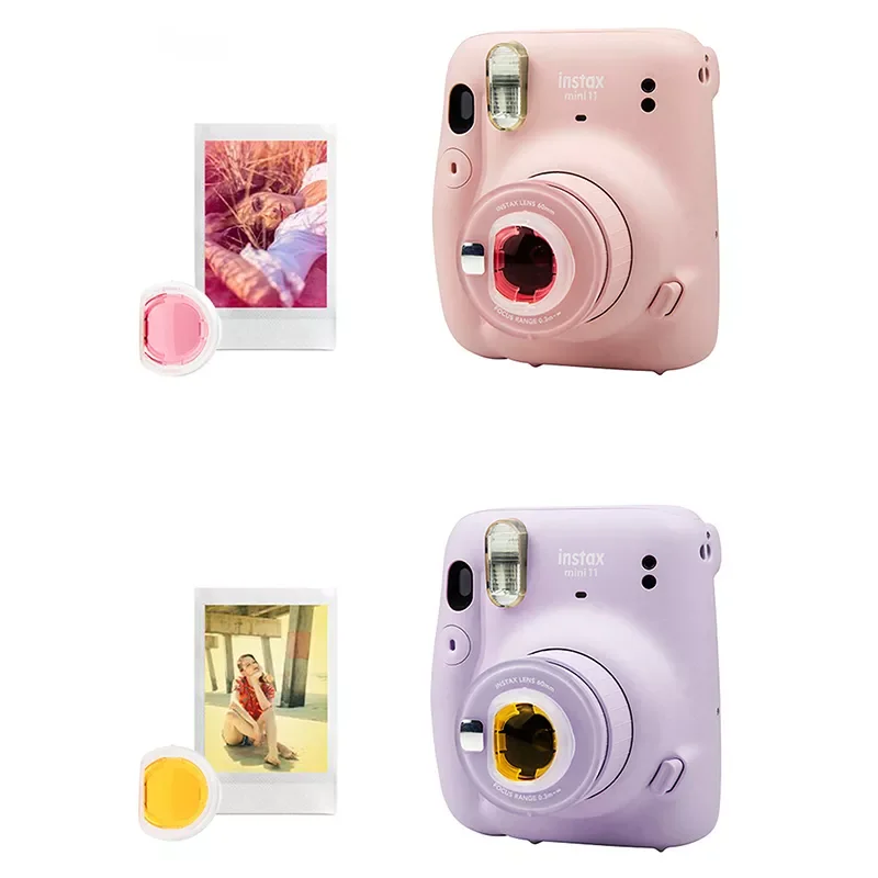 

Hot sale 1set 4 Colors Colorful Close Up Lens Filter Set for Fujifilm Instax Mini 11 Film Camera Accessories
