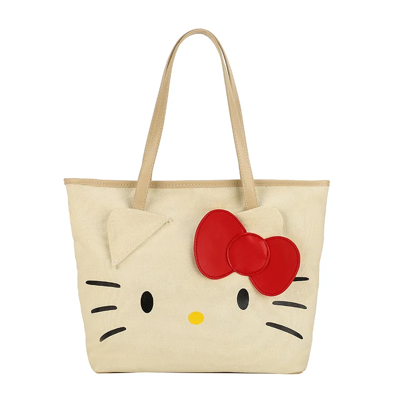 

В наличии HelloKitty милые Мультяшные сумки через плечо сумка для покупок для девочек Повседневная стильная Холщовая Сумка