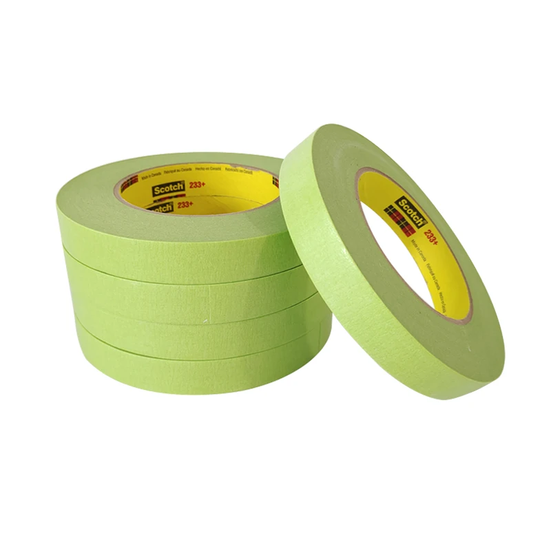 

12Roll 18mm/55m 3M 233+ High-Performance Green Masking Tape For Automotive Coating High Temperature Resistance 120 Degrees