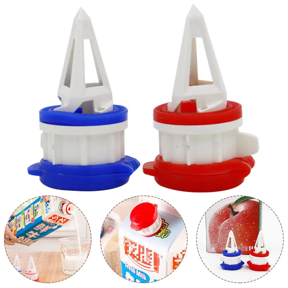 

6Pcs Portable Replaceable Kitchen Extension Mouth For Box Drinks Replaceable Box Drink Lid for Daily