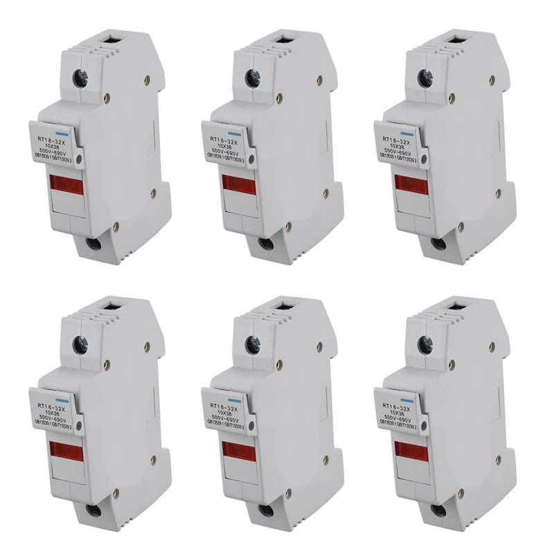 

6X Φ AC 380V 32A 1-полюсный 10x38 мм крепление на DIN-рейку