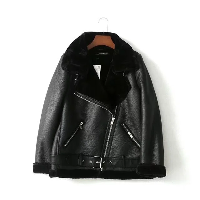 Winter New Fur Onepiece Lapel Women's Fur Warm Coat Leather Hooded Jacket enlarge