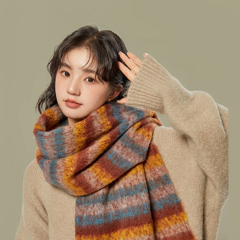 Новый мягкий осенне-зимний бархатный шарф теплые длинные шарфы с кисточками