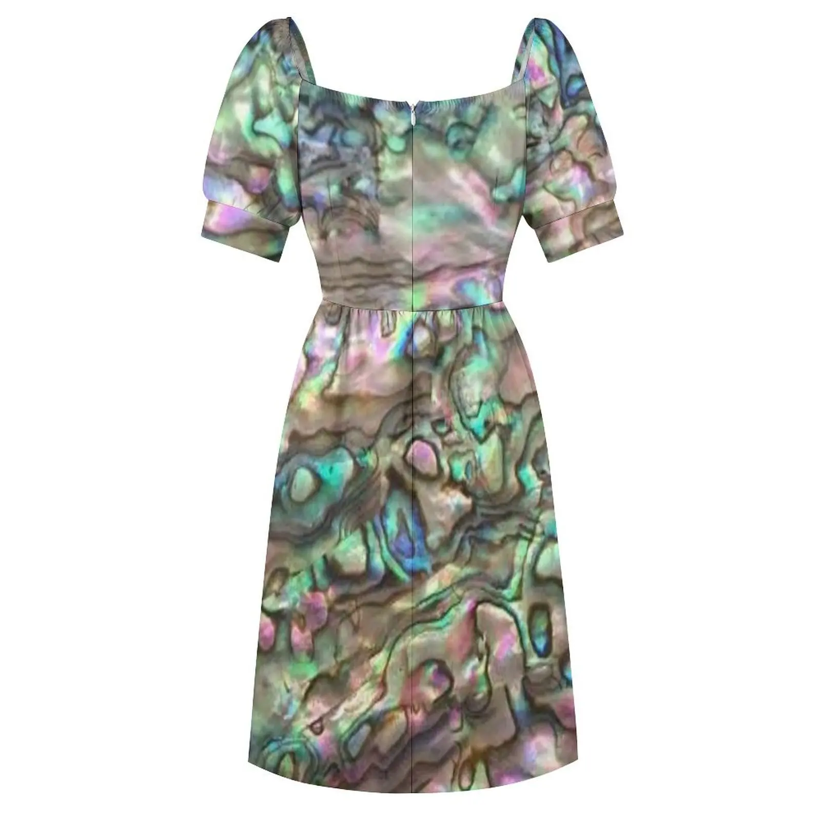 Фотография морского ушка Paua Shell ТОЛЬКО - Неотражающее платье с короткими рукавами