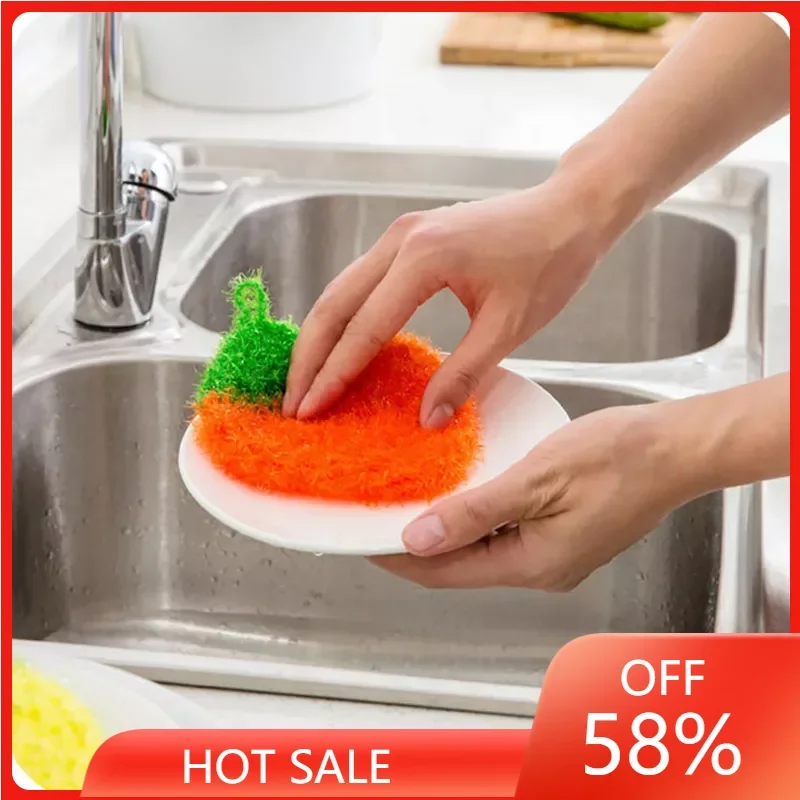 

Kitchen Fruit Dish Scrubber Sponge Clean Non-scratch Strawberry Home Bowl Pan Washing Cleaning Cloth Scouring Tableware