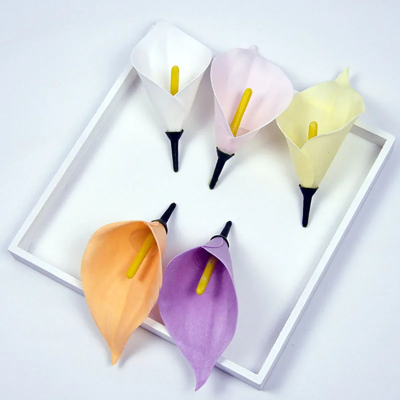 

6X12 см 10/50 шт. калла лилия мыло голова цветка DIY цветочный подарок на день матери день рождения Валентина свадебный букет favor deco