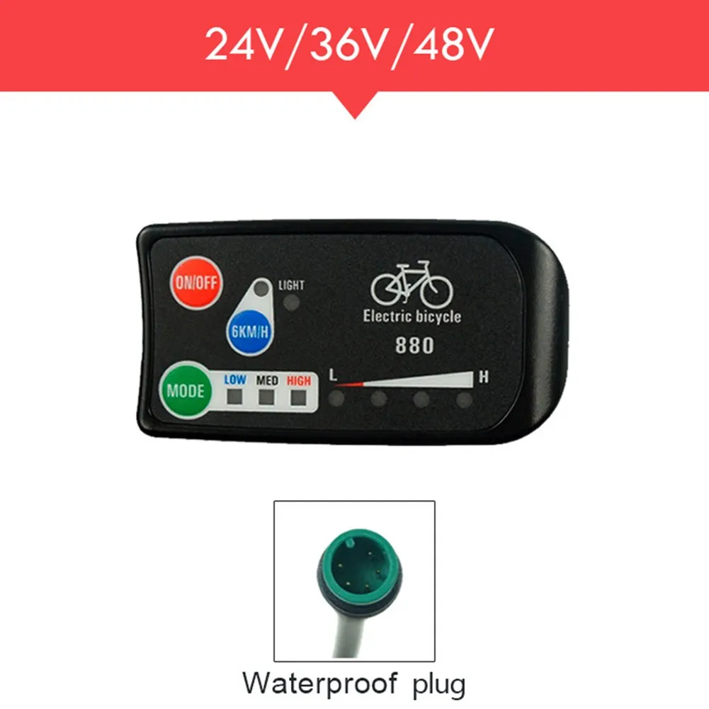 24/36/48V LED KT 880 Display Control Panel 15-bit LED Strip Speed Indicator Electric Bike Bicycle Part KT- LED880 2023 Hot Sale