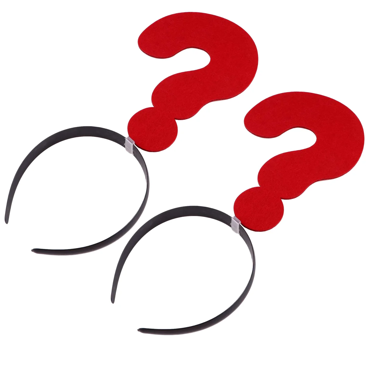 

2 Pcs Question Mark Headband Funny Hair Decor With Hoops Cloth Decorative Headdress