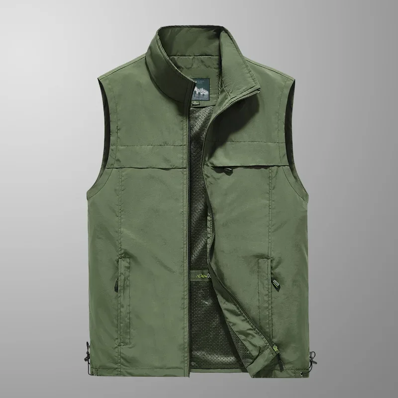 Мужской Полярный жилет на молнии легкий теплый ветрозащитный тактический