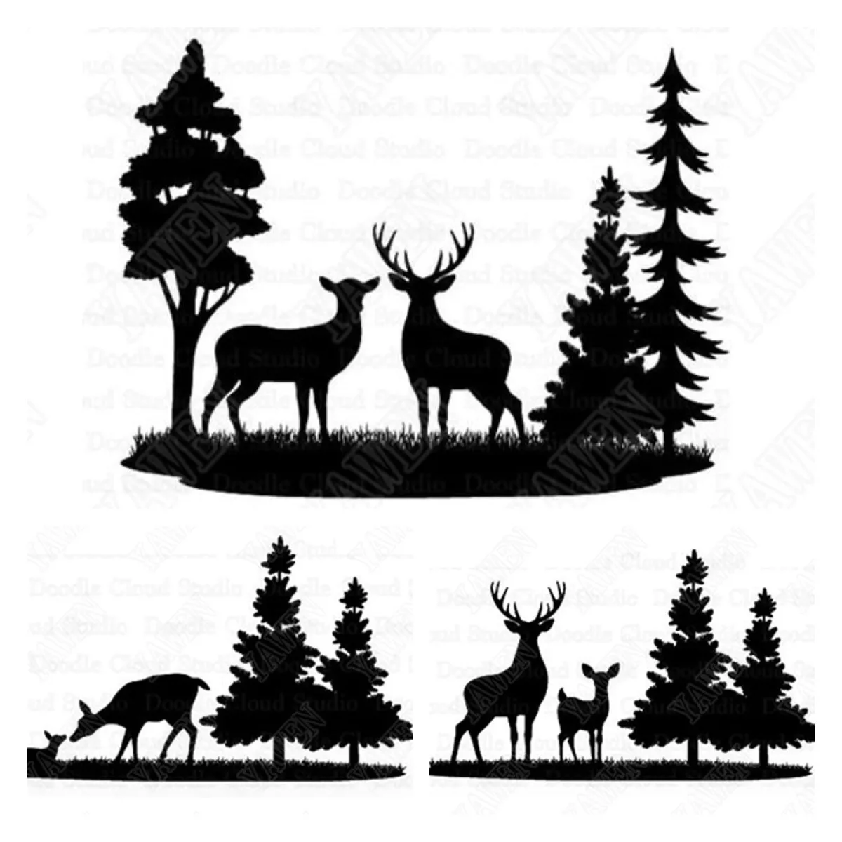 

Christmas Deer Friend Tree Stencil Scrapbooking Metal Cutting Dies For Diy Scrapbook/photo Album Decor Embossed Paper Cards 2023