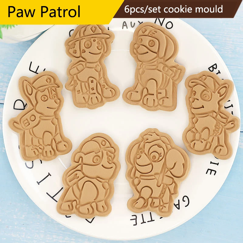 

6pcs PAW Patrol Cookie Mold Custom Cookie Cutter Cookie Stamp Baking Accessories Kitchen Baking Mould Baking Decorating