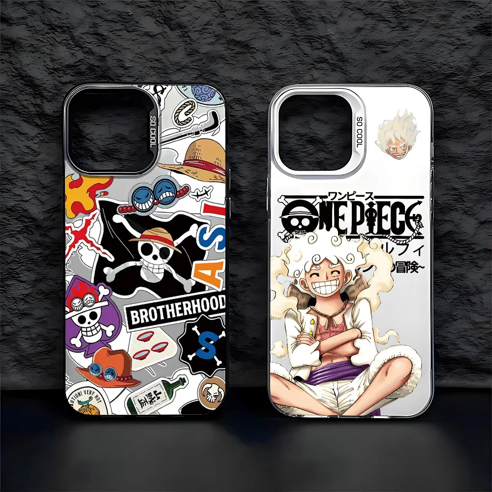 Матовый противоударный чехол для телефона Candy Hot Luffy Gear 5 цельный аниме iPhone 16 15 14 13 12