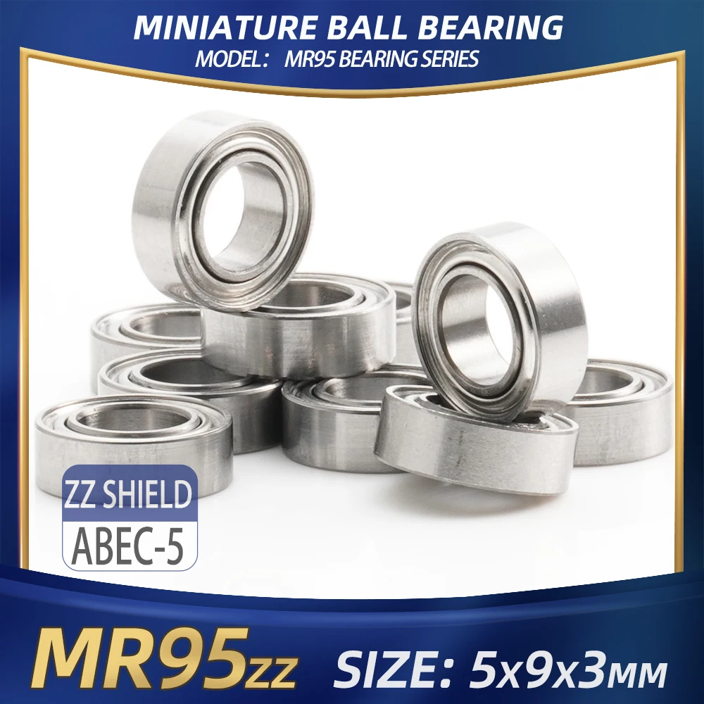 

FUSHI MR95 ZZ Подшипник 5x9x3 мм 10 шт. MR95ZZ RS 2RS MR95Открытые подшипники наконечника для видеокарты Высокоскоростной для двигателя