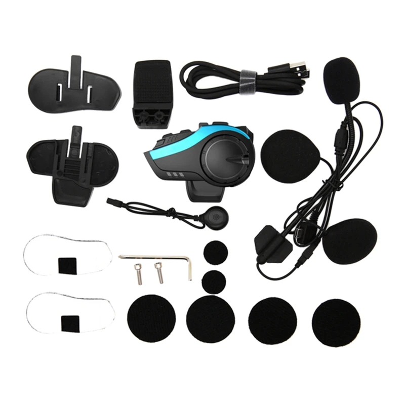 

Motorcycle 2000M Bluetooth Helmet Intercom 6 Rider Interphone Headset Compatible With All Bluetooth Headsets