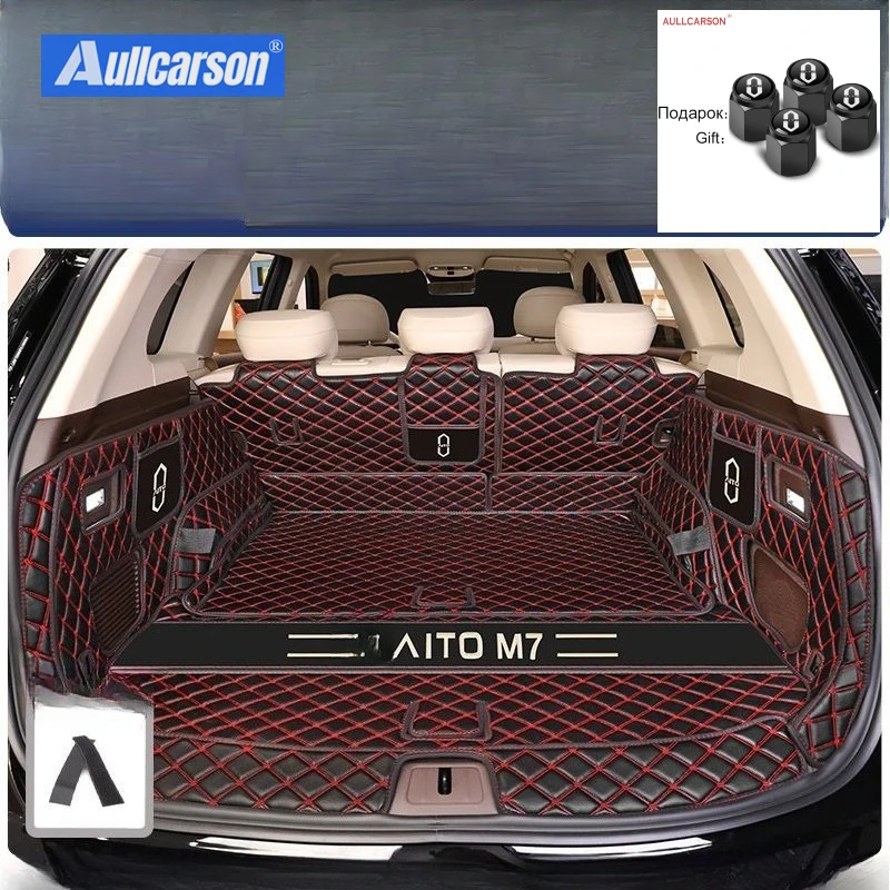 

Для Seres Aito M7 2023 2024, коврики в багажник, полностью окруженная кожа, прочные коврики для багажника, коврики для багажника, полное покрытие, автомобильные аксессуары