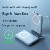 new with line 10000mah magnetic wireless power bank mobile phone fast charger for iphone12 13 promax external auxiliary battery