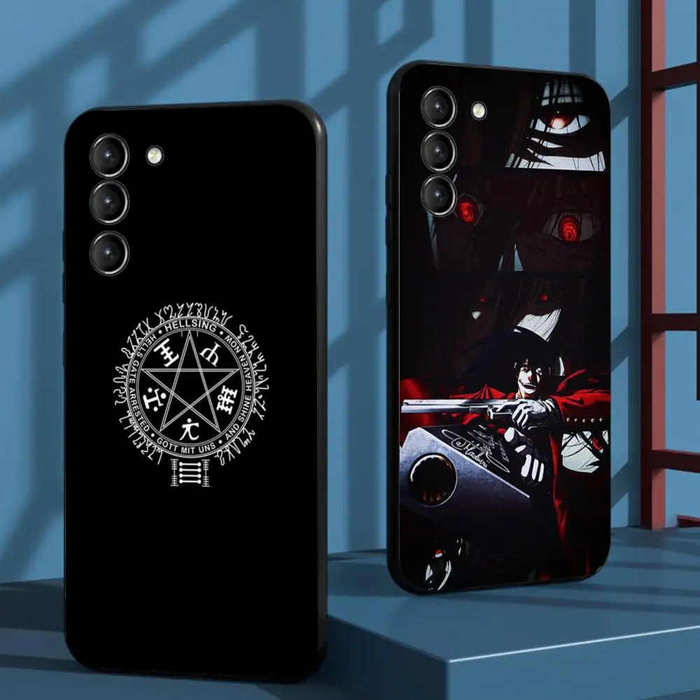 Фото Чехол для телефона с классическим японским аниме-принтом Dark Alucard для Samsung Galaxy S26 S25 S24 S23 S22 S21 Plus Ultra Note20, мягкий, черный №5