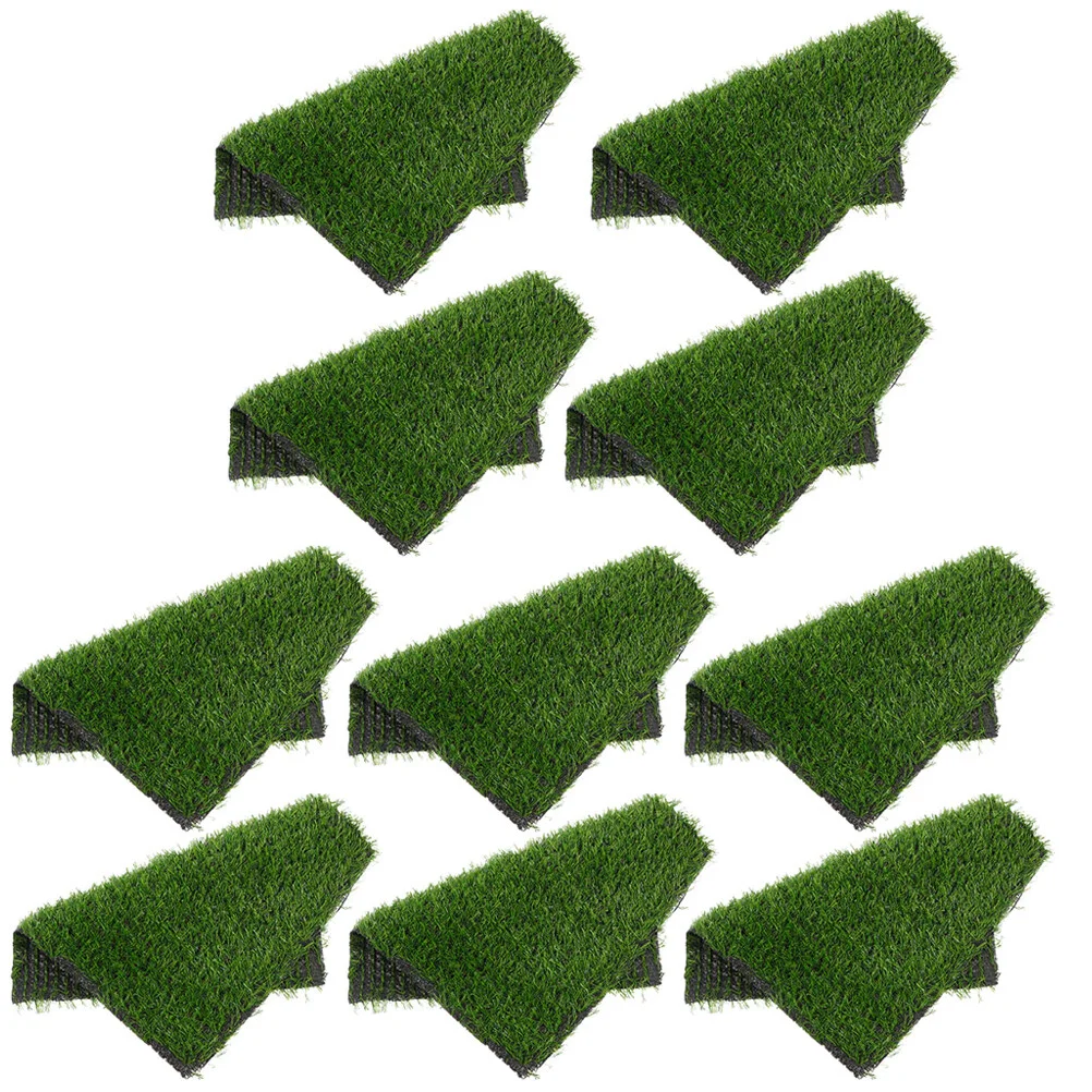 

10 Pcs Chicken Laying Mat Plastic Rugs Cage Cushions Nesting Box Grass Artificial Mats Fake Washable Simulation