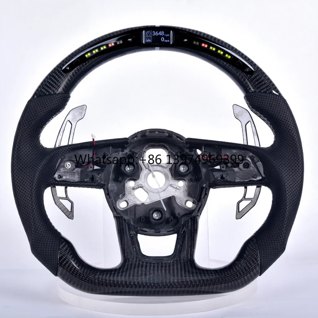 Фото Светодиодный руль из карбона для Audi R8 C7 A5 B8 RS3 S3 A7 A4 B9 RS6 RS7 S4 A3 A6 №1