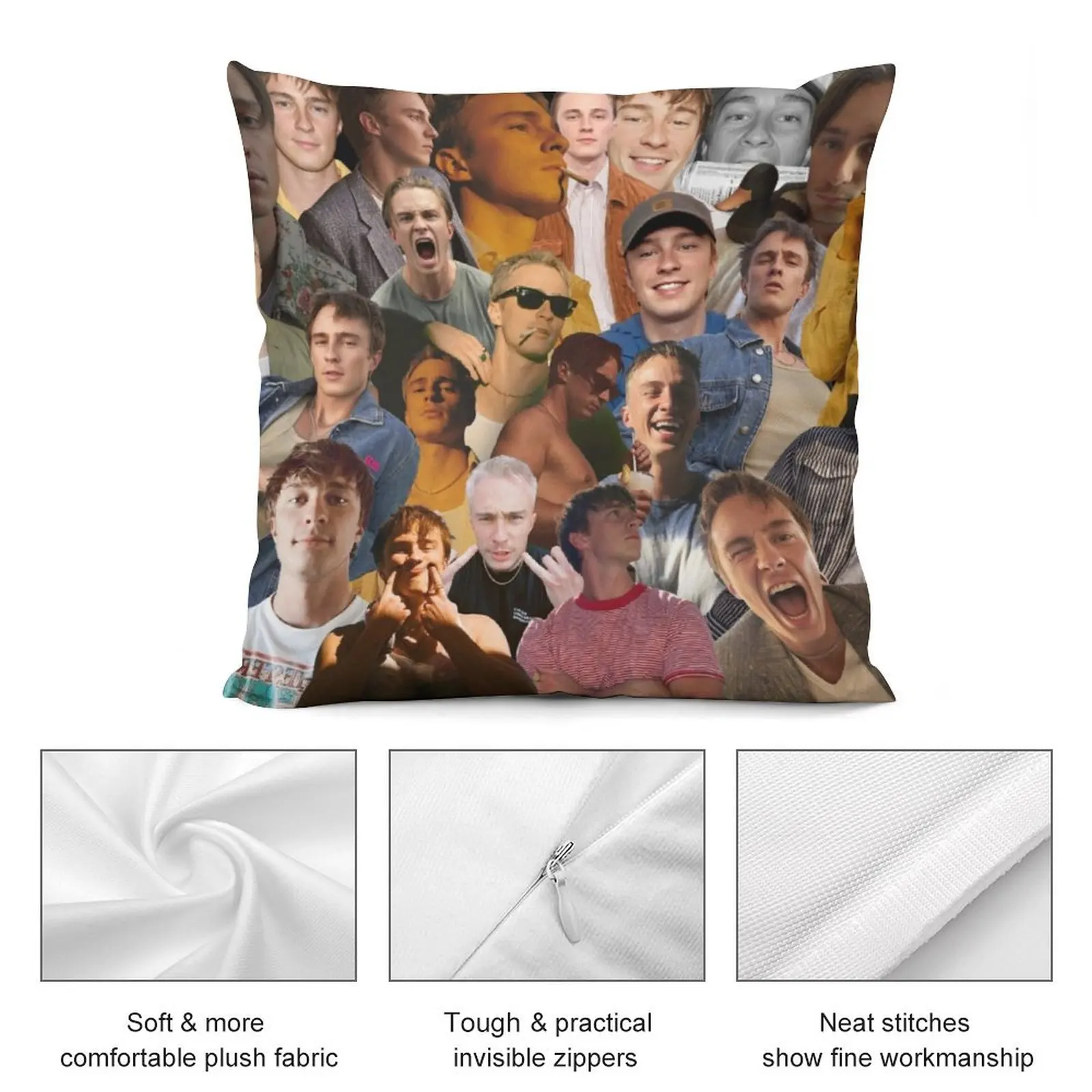 Декоративная подушка с коллажем для дивана
