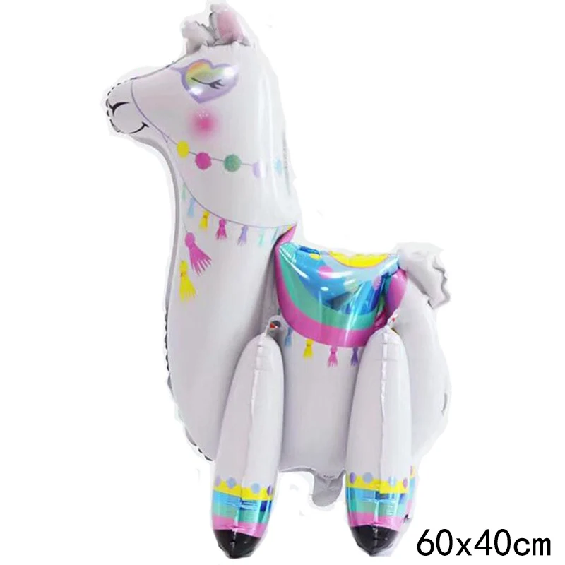 3D лось альпака медведь фольгированные воздушные шары ходячие радужные цвета