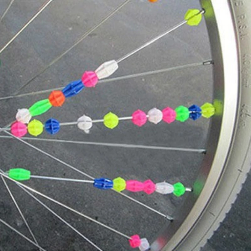 

26/36Pcs Bicycle Wheel Spoke Decoration Plastic Beads Multi Color Decoration Bike Children Bike Cycling Accessories