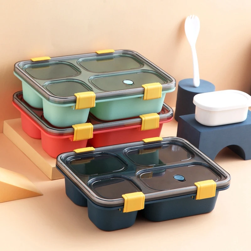

Lunchbox With Compartment Portable Bento Box For Adult Kids Microwave Safe Children School Salad Boxes Food Container