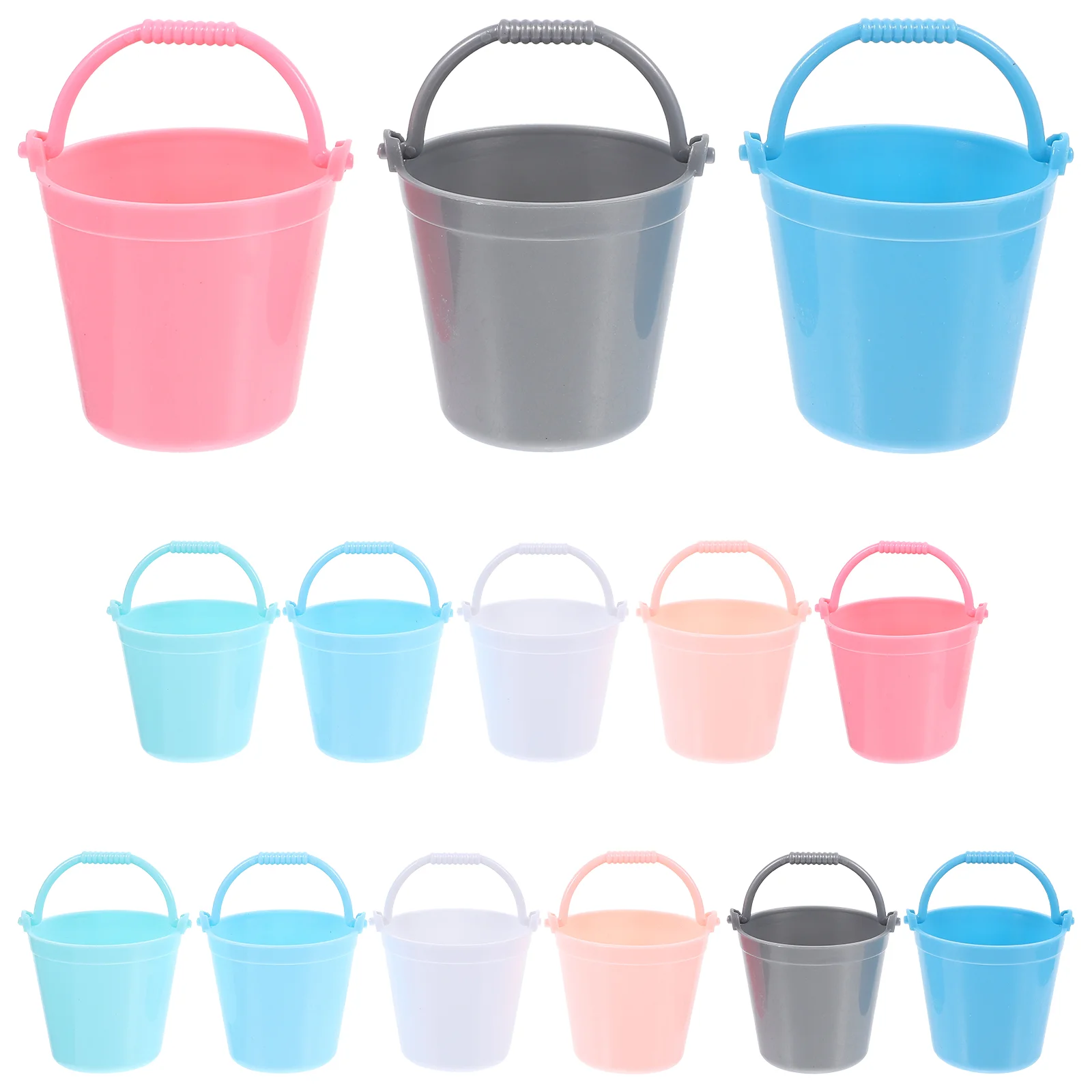 

Small Bucket Kids Model Mini Decor House Scene Props Miniature Water Toy Simulation Tools