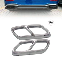 car tail pipe frame is suitable for 2022 mercedes benz c class black stainless steel exhaust pipe decoration frame tail throat